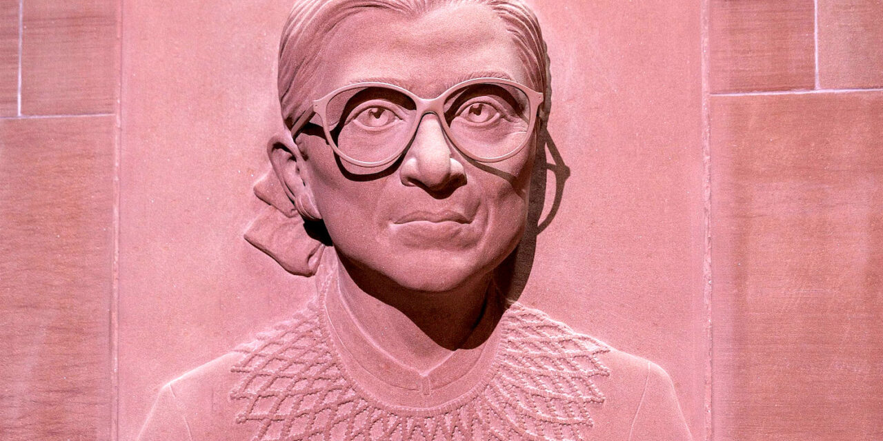 Sculpture portrait of Ruth Bader Ginsburg has been added to wall at N.Y.S. Capitol