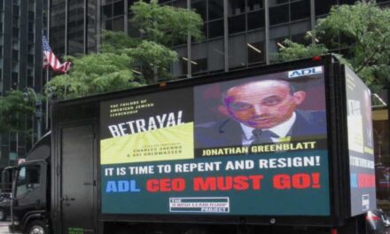“Time to repent and resign,’ truck ad outside ADL office tells Greenblatt
