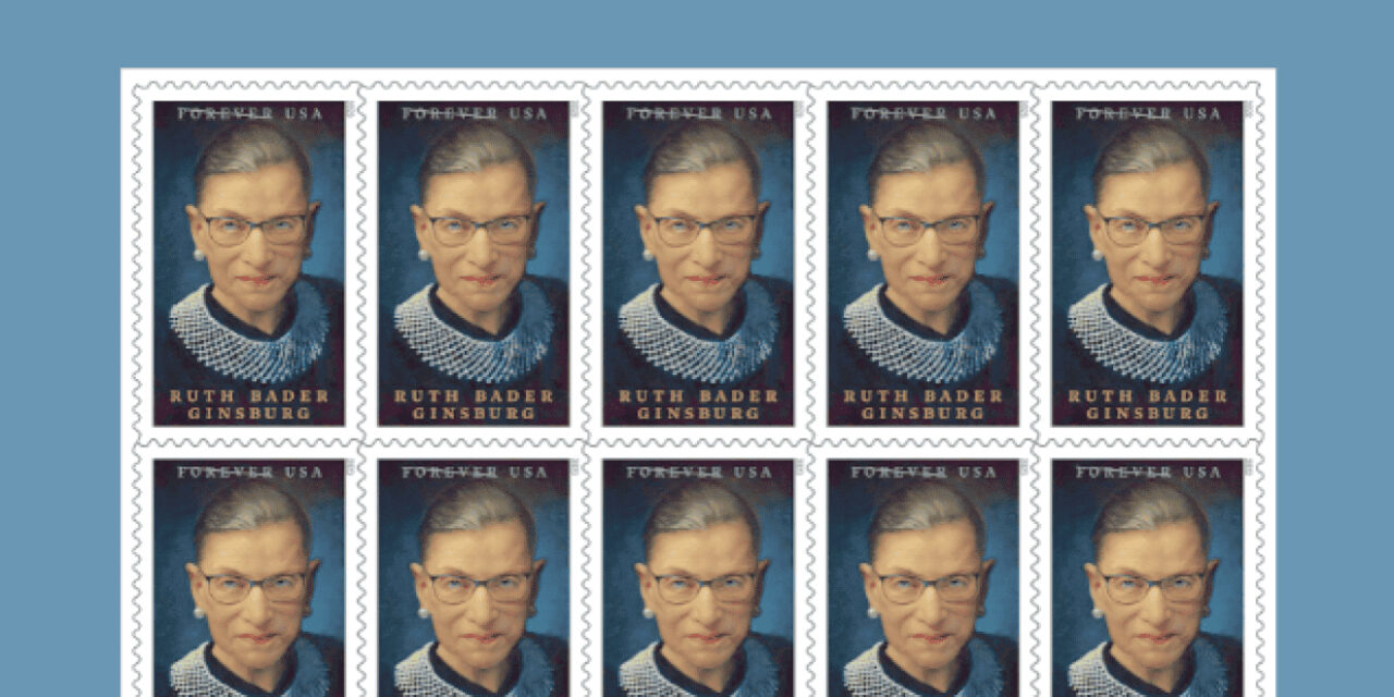 U.S. Postal Service releases stamp honoring Ruth Bader Ginsburg