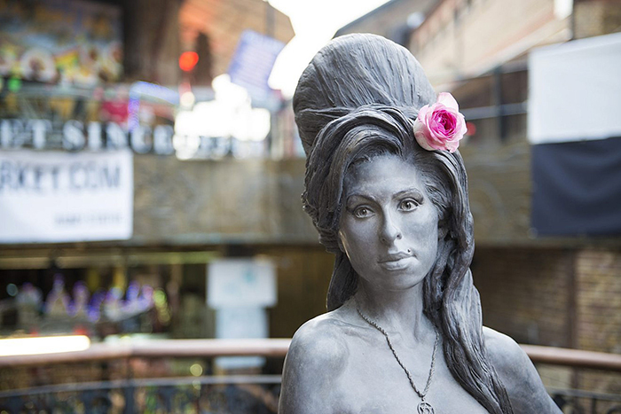 Amy Winehouse statue defaced in London