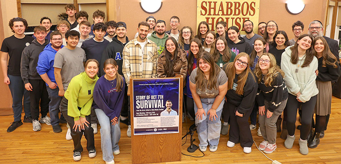 Oct. 7 NOVA music festival survivor shares story  with students at UAlbany Shabbos House