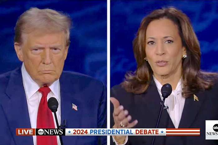 Trump versus Harris comment on Israel during first tv debate JNS