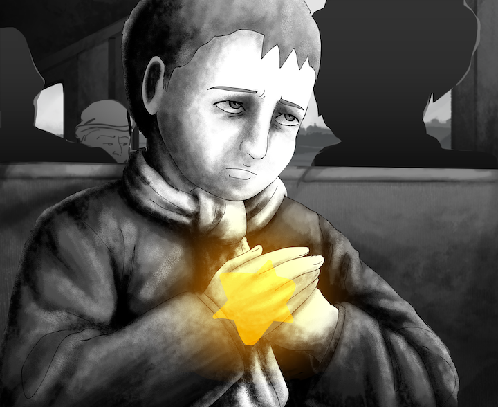 Holocaust survivor Yaacov Goldstein struggles to hide his Judaism in the partially animated documentary film Holocaust survivor Yaacov Goldstein struggles to hide his Judaism in the partially animated documentary film