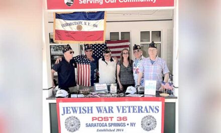 JWV at community booth at Saratoga race track