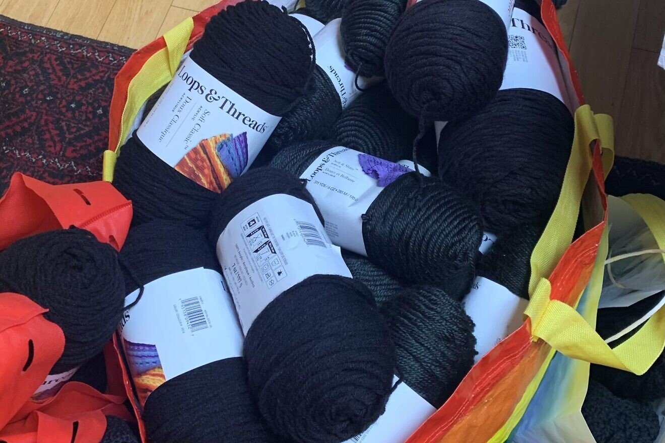 Wool to knit hats for soldiers in the Israel Defense Forces. Credit: Courtesy.