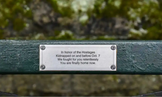 NYC Jewish community inaugurates ‘Hostages Bench’ in Central Park